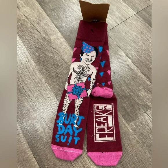 Freak feet *add to bundle free gift* USA funny socks Burt birthday suit new humo - Picture 5 of 5